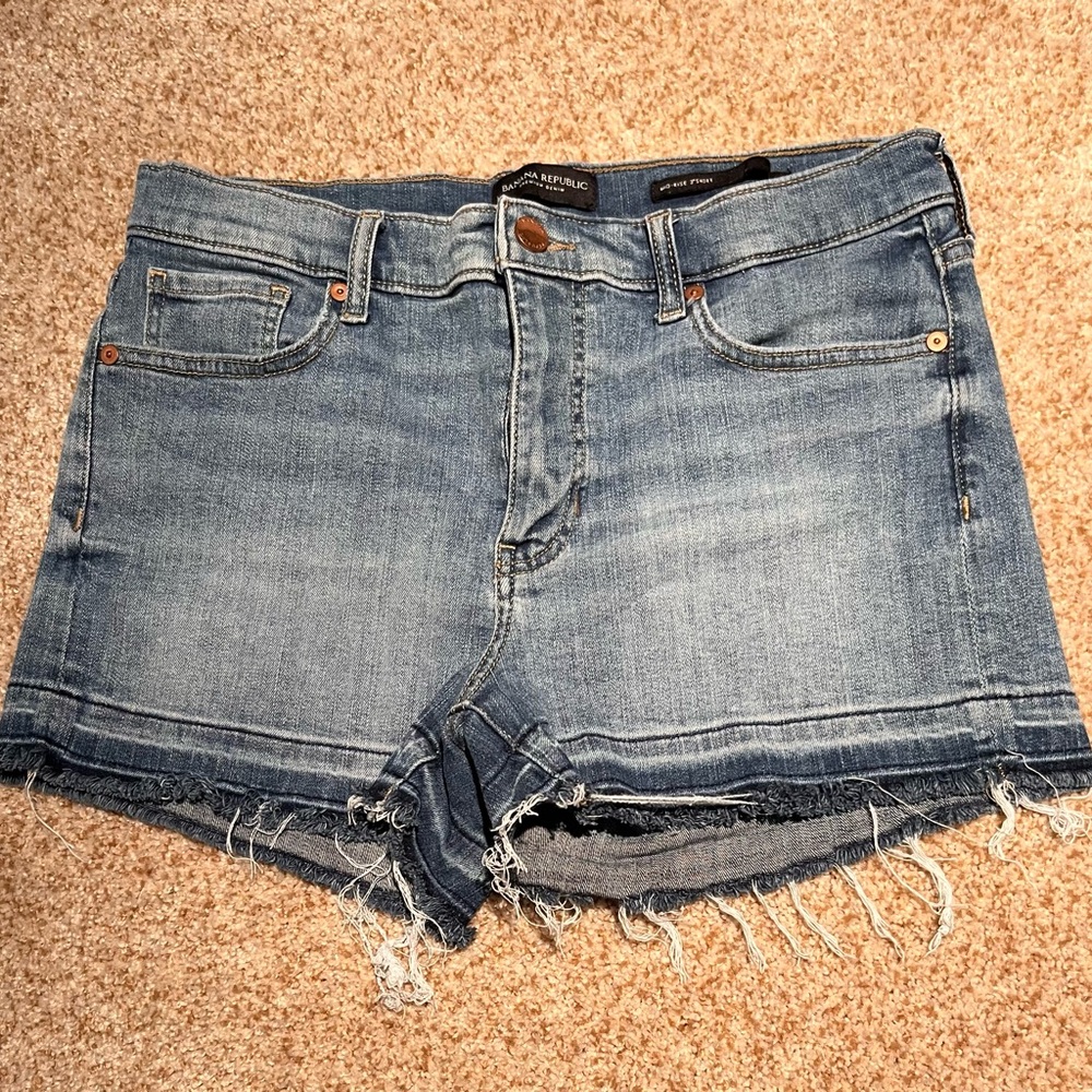 Banana Republic Blue Jean Shorts Classic Cut-Off Style